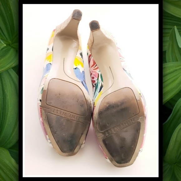 ❤️🔥CLEARANCE❤️🔥 NINE WEST Patent Leather Floral Pumps - Picture 5 of 6